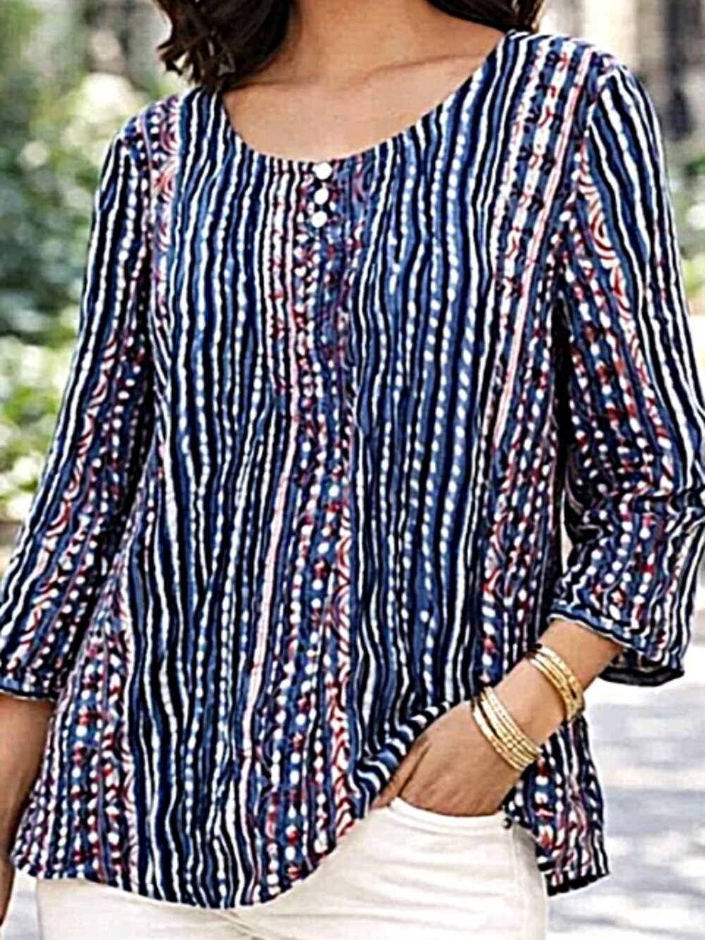 Lauren Jeans Co Ralph Lauren Pin Pleat Tunic Top size XL